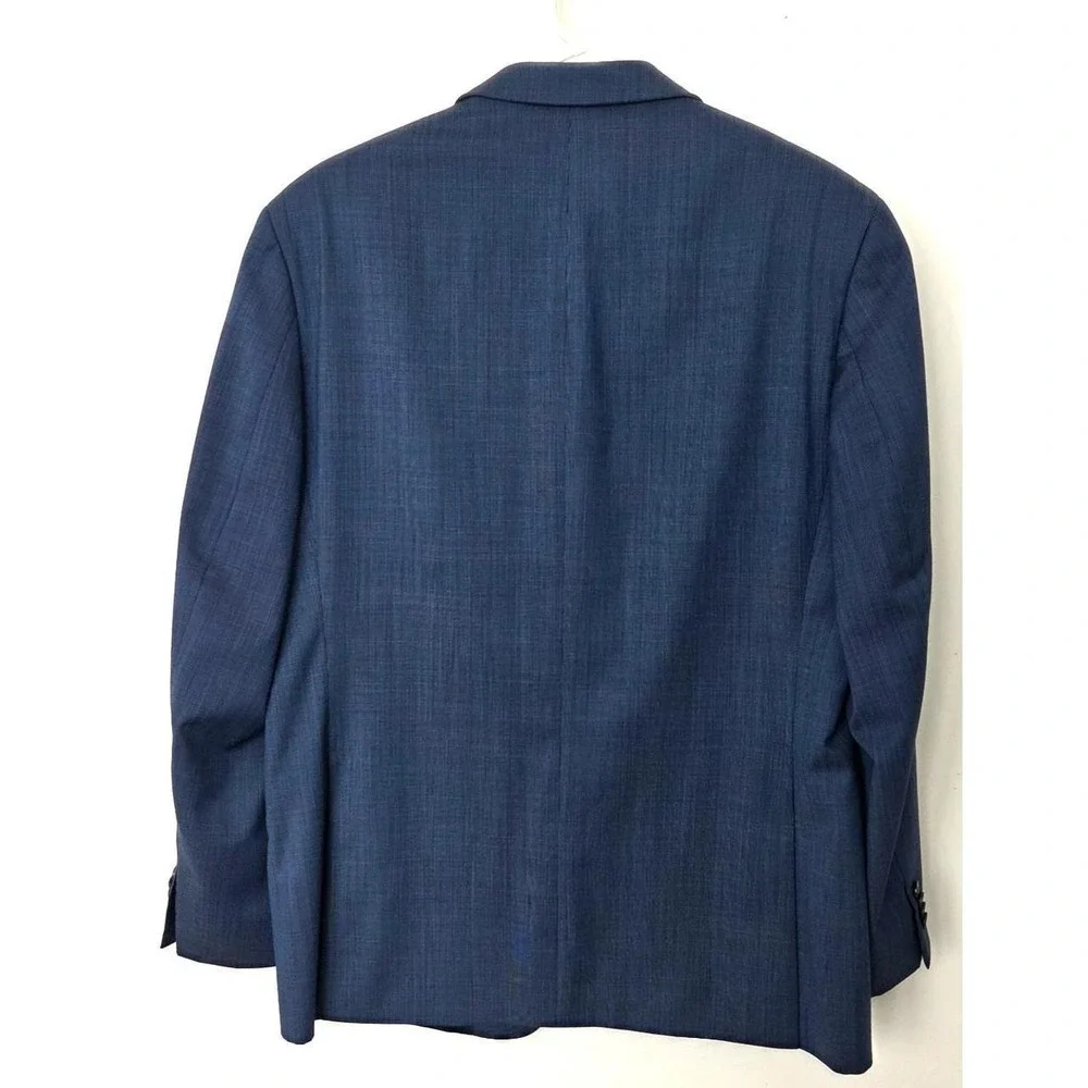 NWOT-Michael Kors Blazer Modern Classic Preppy 100% Wool Blue MicroCheck Men 42R